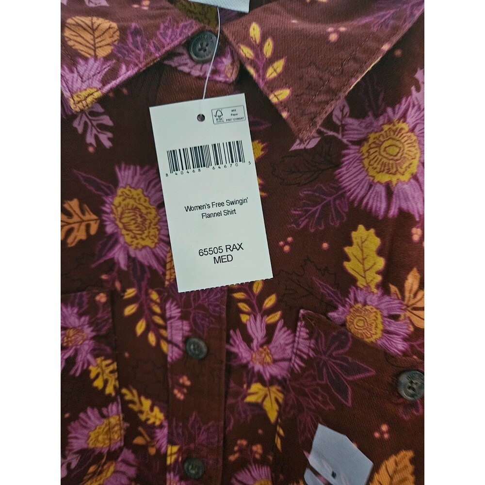 DULUTH TRADING COMPANY WOMEN'S SIZE M FREE SWINGIN FLANNEL SHIRT NWT - Picture 6 of 7